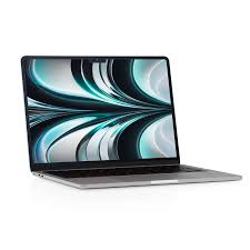 acBook Air M1/M2 de color gris abierto, mostrando la pantalla encendida con escritorio de macOS"